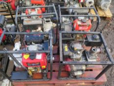 Pallet of 4 diesel 2in single cylinder water pumps