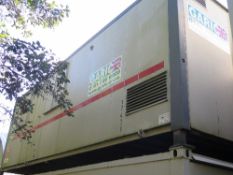 24ft x 9ft combi cabin (office/canteen & toilet) 12v c/w solar panels, heater & backup generator