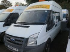 Ford Transit 140 T350L RWD panel van Registration No: NX08 SYV 2402cc, diesel, MOT until 25.04.2017,