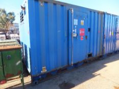 Wilson Perkins 45kva generator in secure unit, 21018 hrs - rear seal oil leak this lot is sold on