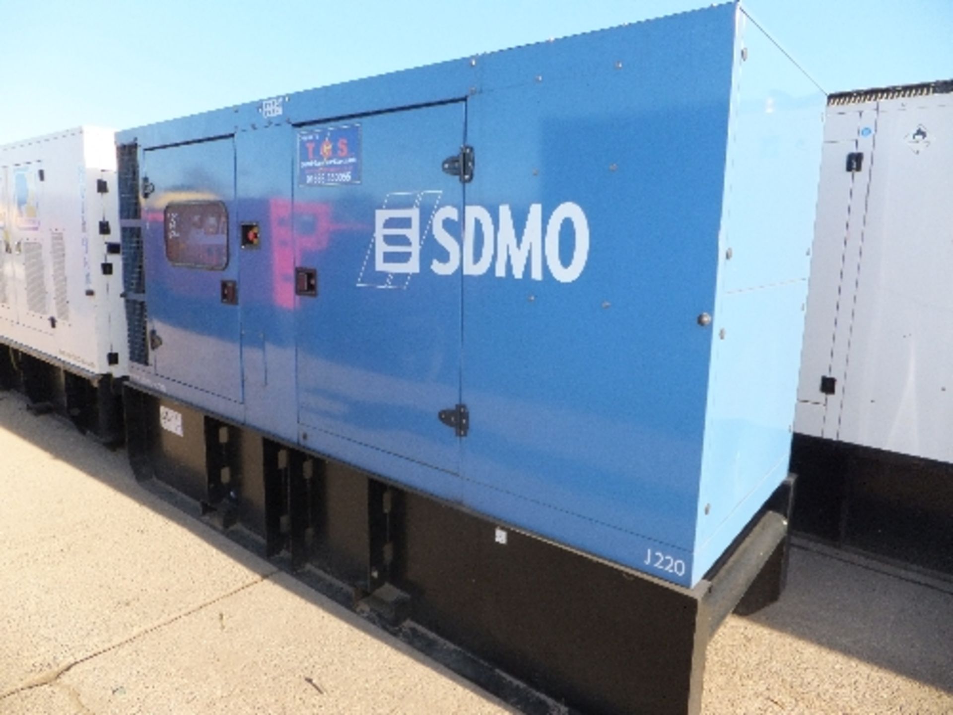 This lot is sold on instruction of Aldermore Bank SDMO J220C2 generator (2015) 551 hrs RMP SN -