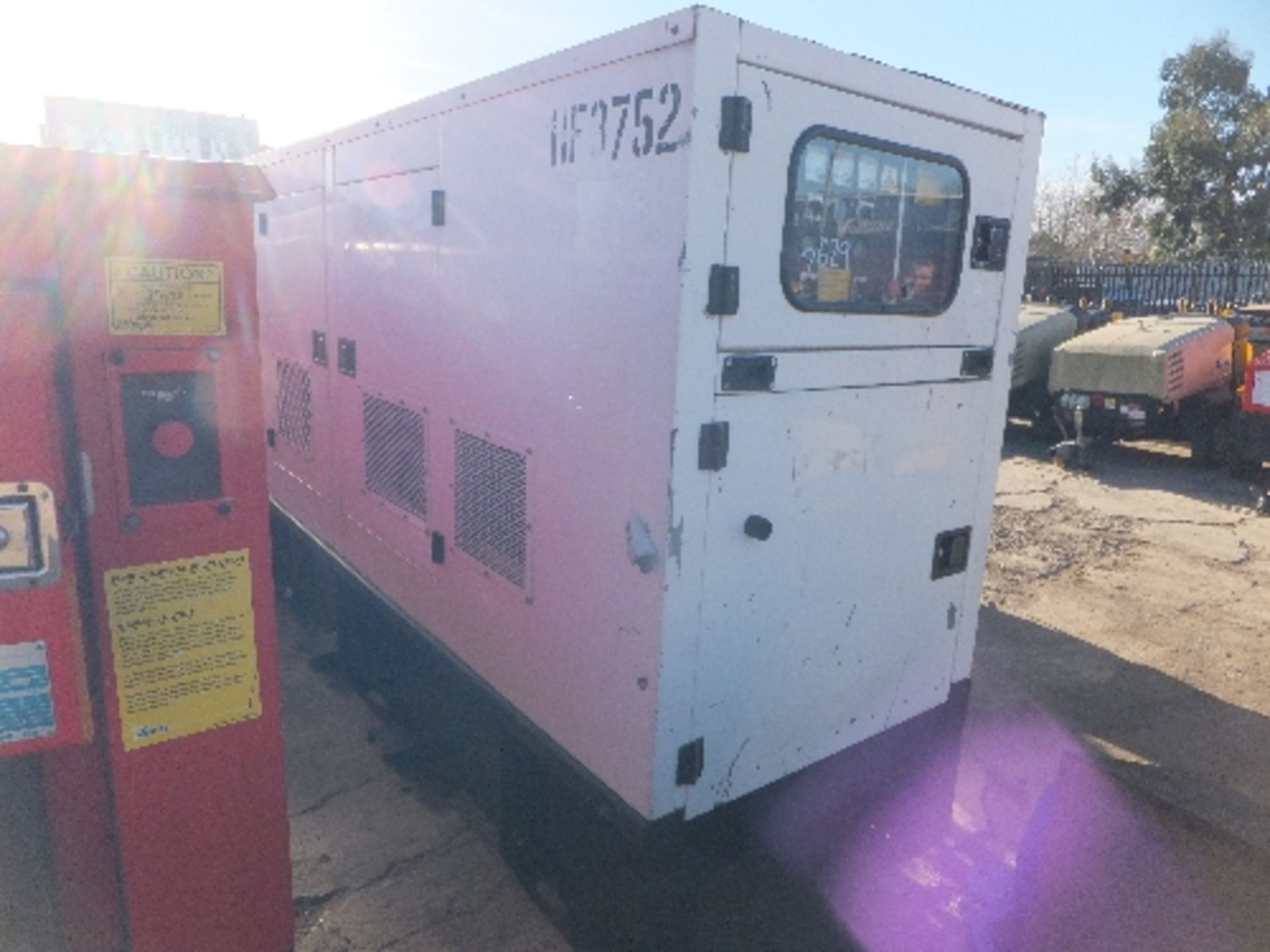 Wilson Perkins 100kva generator 23,106 hrs - runs, no power this lot is sold on instruction of