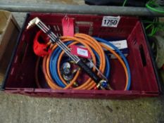 Oxy propane cutting outfit c/w hoses & gauges