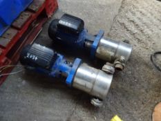 2 Lowara SV403TO5T electric water pumps 30 M head