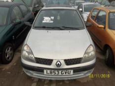 Renault Clio Expression 16V - LB53 GVU Date of registration: 28.11.2003 1149cc, petrol, manual,