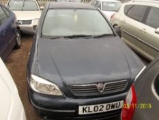 Vauxhall Astra Club 16V - KL02 OWU Date of registration: 05.04.2002 1598cc, petrol, manual, blue