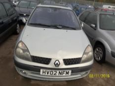 Renault Clio Dynamique 16V - HV02 NFM Date of registration: 16.05.2002 1149cc, petrol, manual,