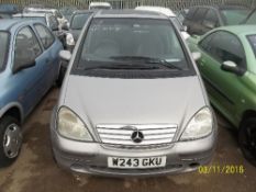 Mercedes A170 CDI Aventgarde - W243 GKU Date of registration: 25.07.2000 1689cc, diesel, manual,