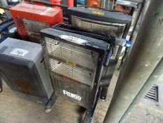 3 no 240v electric heaters & gas cabinet heater