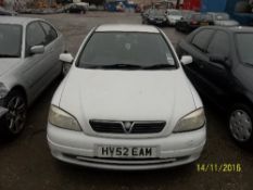 Vauxhall Astra SXI 16V - HV52 EAM Date of registration: 31.10.2002 1598cc, petrol, manual, white