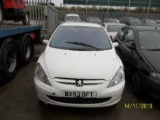 Peugeot 307 S HDI 90 - BX53 OFT Date of registration: 01.02.2004 1997cc, diesel, manual, white