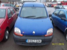 Renault Kangoo SL 19DCI Car derived van - EO52 GOKDate of registration: 01.10.20021481cc, diesel,