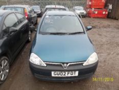 Vauxhall Corsa Comfort 16V - GU02 FOTDate of registration: 01.03.20021199cc, petrol, 5 speed semi