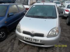 Toyota Yaris Colour Coll. VVTI - SK03 YBY Date of registration: 01.03.2003 1299cc, petrol, manual,