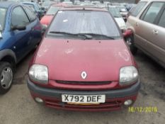 Renault Clio Alize – X792 DEF Date of registration:  09.02.2001 1390cc, petrol, manual, red Odometer
