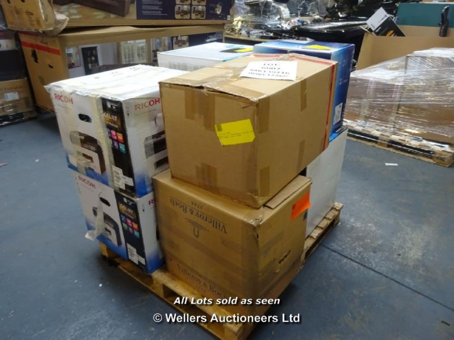 PALLET OF: SAMSUNG CLP-415NW WIRELESS COLOUR LASER PRINTER.  / HP OFFICEJET PRO X576DW MULTIFUNCTION