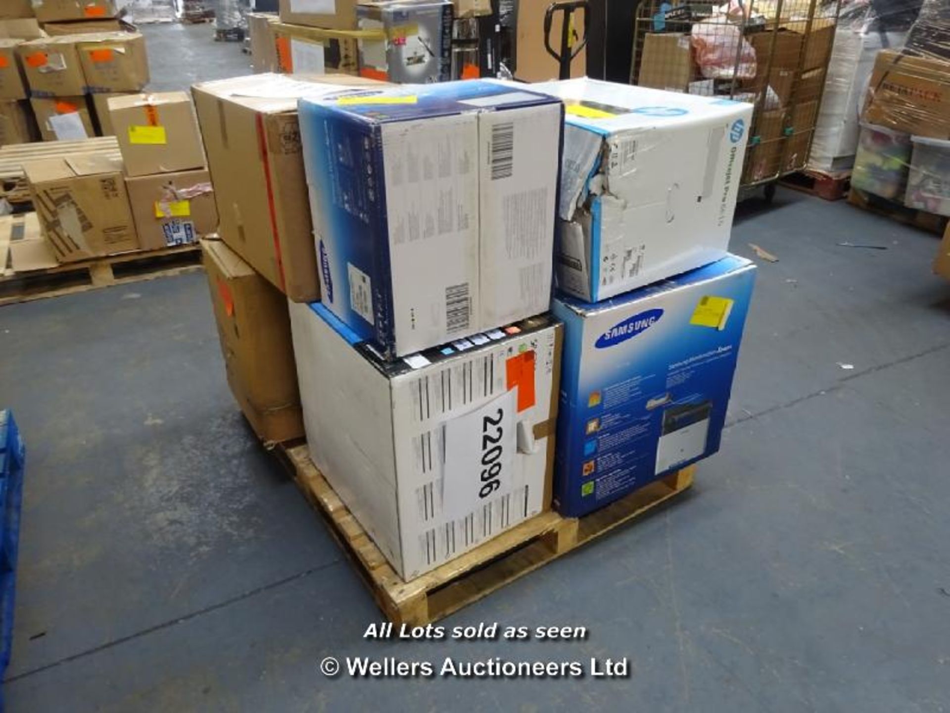 PALLET OF: SAMSUNG CLP-415NW WIRELESS COLOUR LASER PRINTER.  / HP OFFICEJET PRO X576DW MULTIFUNCTION - Image 2 of 2