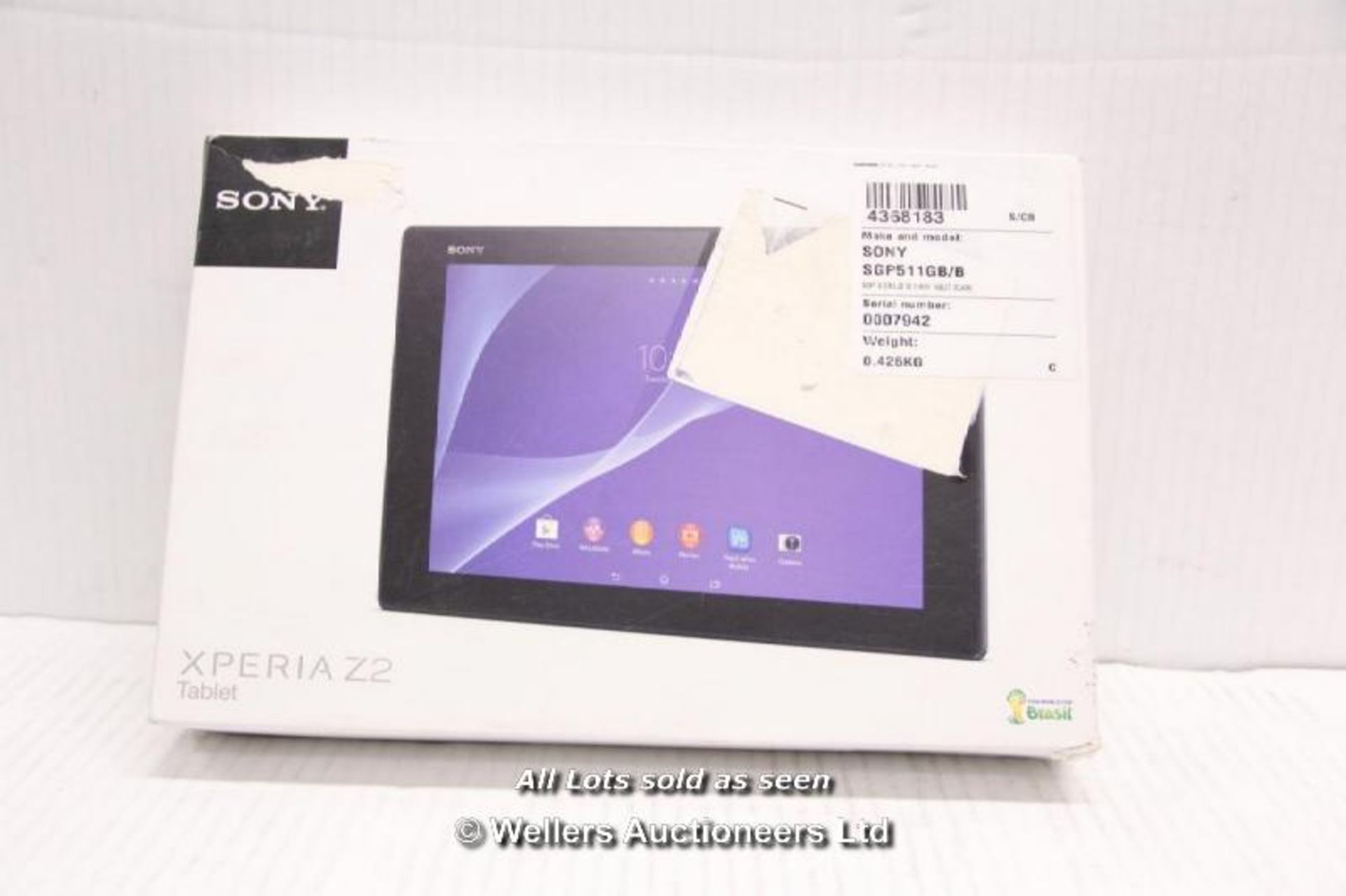 SONY XPERIA Z2 10" TABLET / POWERS ON WITH ANDROID / INCLUDING BATTERY AND CHARGER / SCRATCHES TO - Image 3 of 3