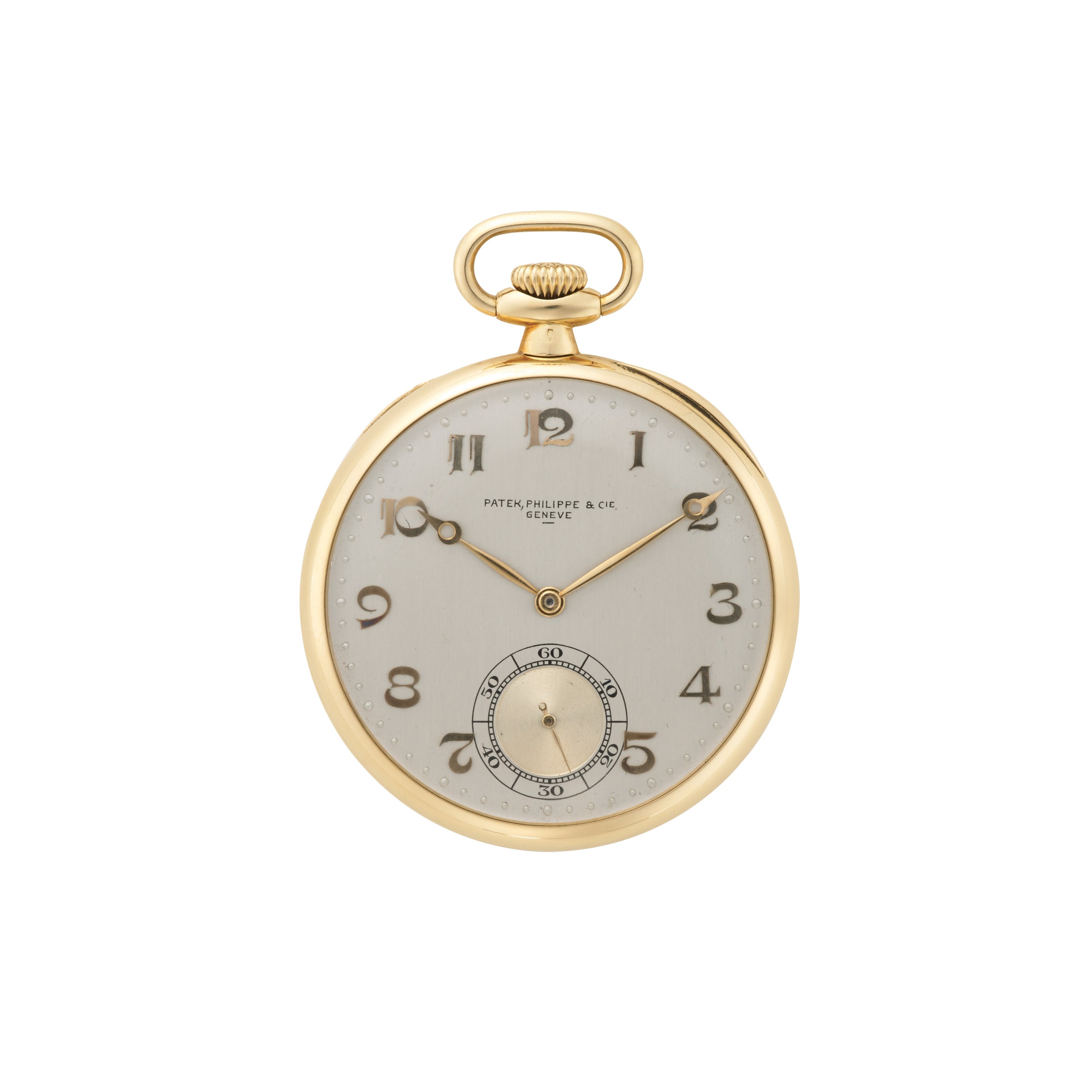 PATEK PHILIPPE Orologio da tasca da uomo in oro 18K Epoca anni '20  Quadrante movimento e cassa f