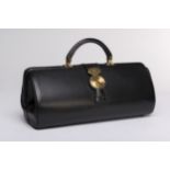 Doctor bag in pelle nera, cm 31