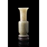 A small jadeite baluster vase (minor losses) (8,7x3,5 cm.)