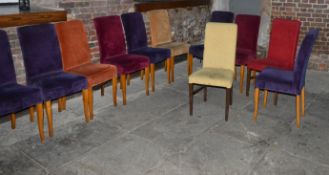 18 x High Back Dining Chairs With Fabric Upholstery - Various Colours Included - CL150 - Location:
