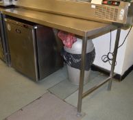 1 x Stainless Steel Commercial Kitchen Prep Bench - H93 x W155 x D75 cms - CL150 - Location: