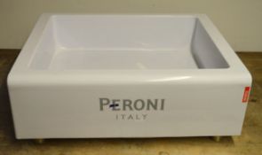 7 x Peroni Beer Ice Bucket Containers - Ideal For Bar or Home Use - White Plastic Construction on