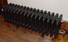 1 x Clyde Cast Iron 16 Column Radiator Finished in Black - H38 x W65 x D25 cms - CL150 - Location: