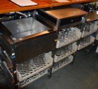 1 x Stainless Steel Workstation For Behind Bars - 8 Pint Pot Tray Capacity, POS Till Holder,