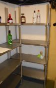 1 x Craven 4 Tier Hygienic Stainless Steel Shelving Unit - H183 x W90 x D38 cms - Contents Not