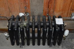 1 x Clyde Cast Iron 10 Column Radiator Finished in Black - H38 x W65 x D25 cms - CL150 - Location: