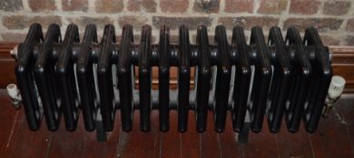 1 x Clyde Cast Iron 16 Column Radiator Finished in Black - H38 x W98 x D25 cms - Ref US024 - CL110 -