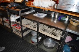 1 x Stainless Steel Workstation For Behind Bars - 9 Pint Pot Tray Capacity, POS Till Holder - Some