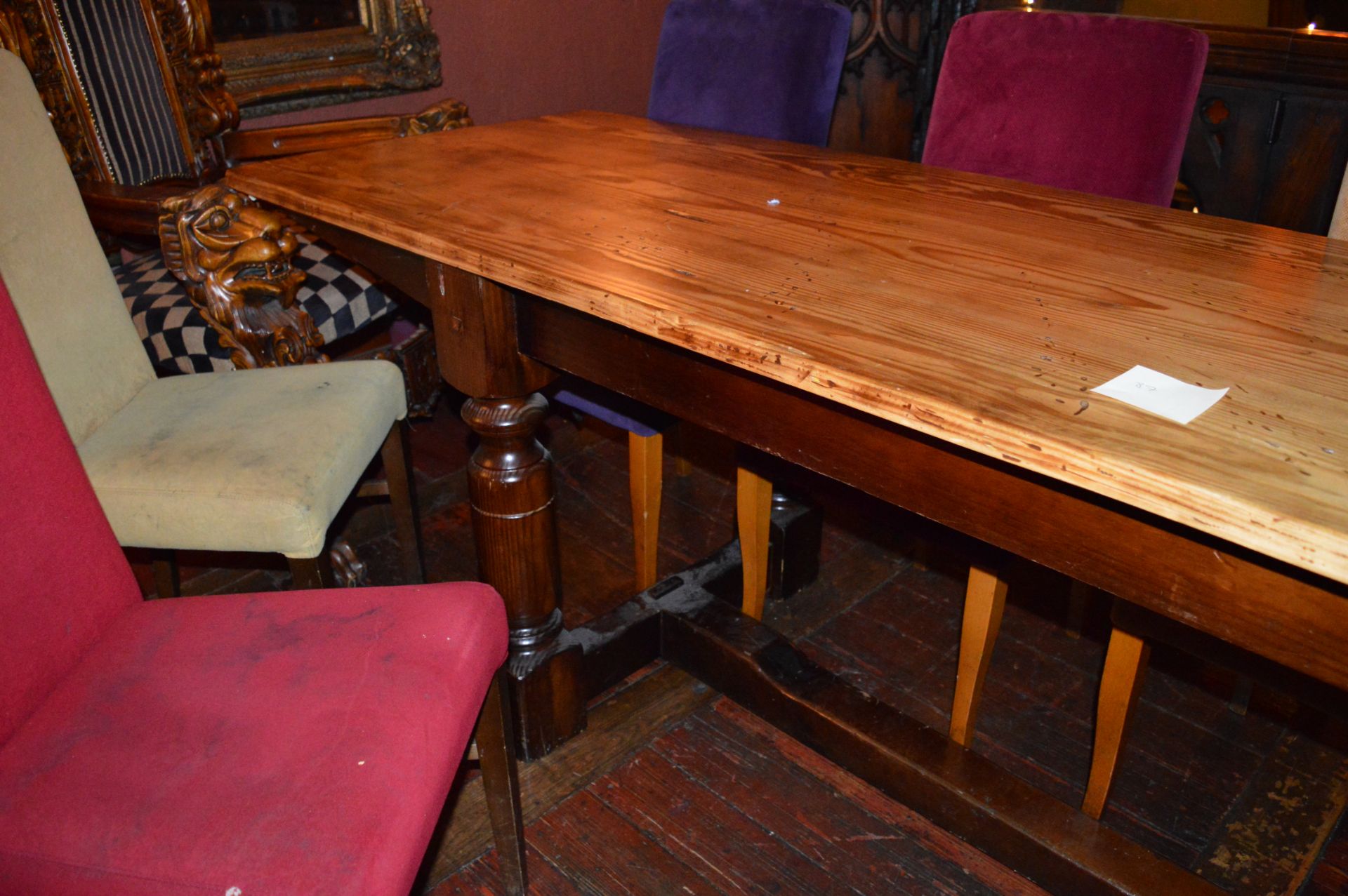 1 x Impressive Antique and Very Long Refectory Table - Features a single piece top which is full - Image 17 of 18