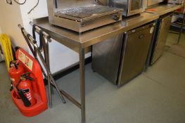 1 x Stainless Steel Commercial Kitchen Prep Bench - H93 x W140 x D75 cms - CL150 - Location: