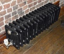 1 x Clyde Cast Iron 16 Column Radiator Finished in Black - H38 x W98 x D25 cms - Ref US012 - CL110 -