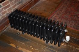 1 x Clyde Cast Iron 16 Column Radiator Finished in Black - H38 x W98 x D25 cms - US046 - CL150 -