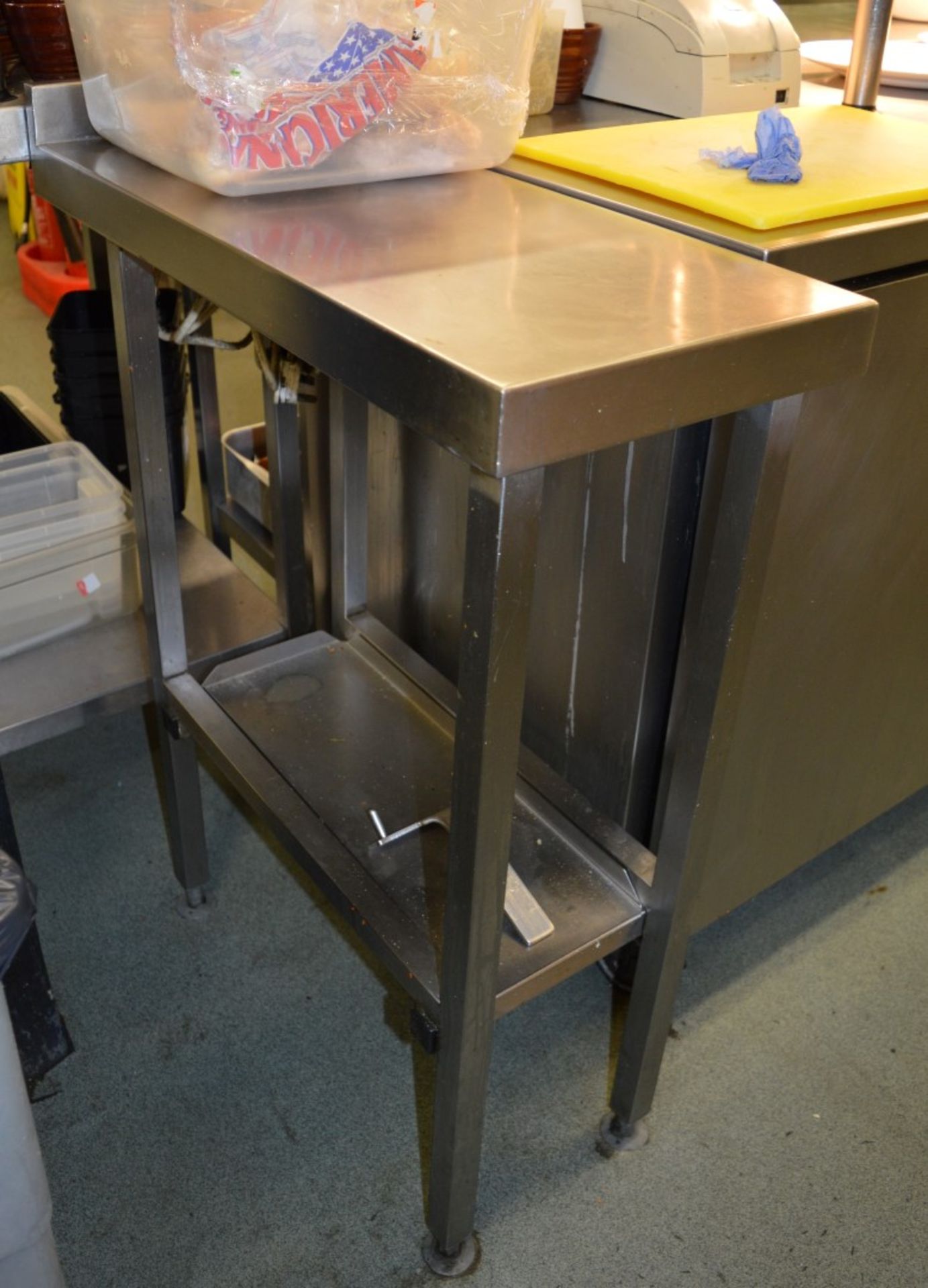 1 x Stainless Steel Commercial Kitchen Prep Bench With Undershelf - H87 x W30 x D70 cms - CL150 -
