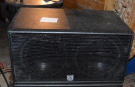 1 x Martin Audio AQ210 Professional Ultra Compact Dual Driver Vented Sub Bass Speaker - Features 2 x