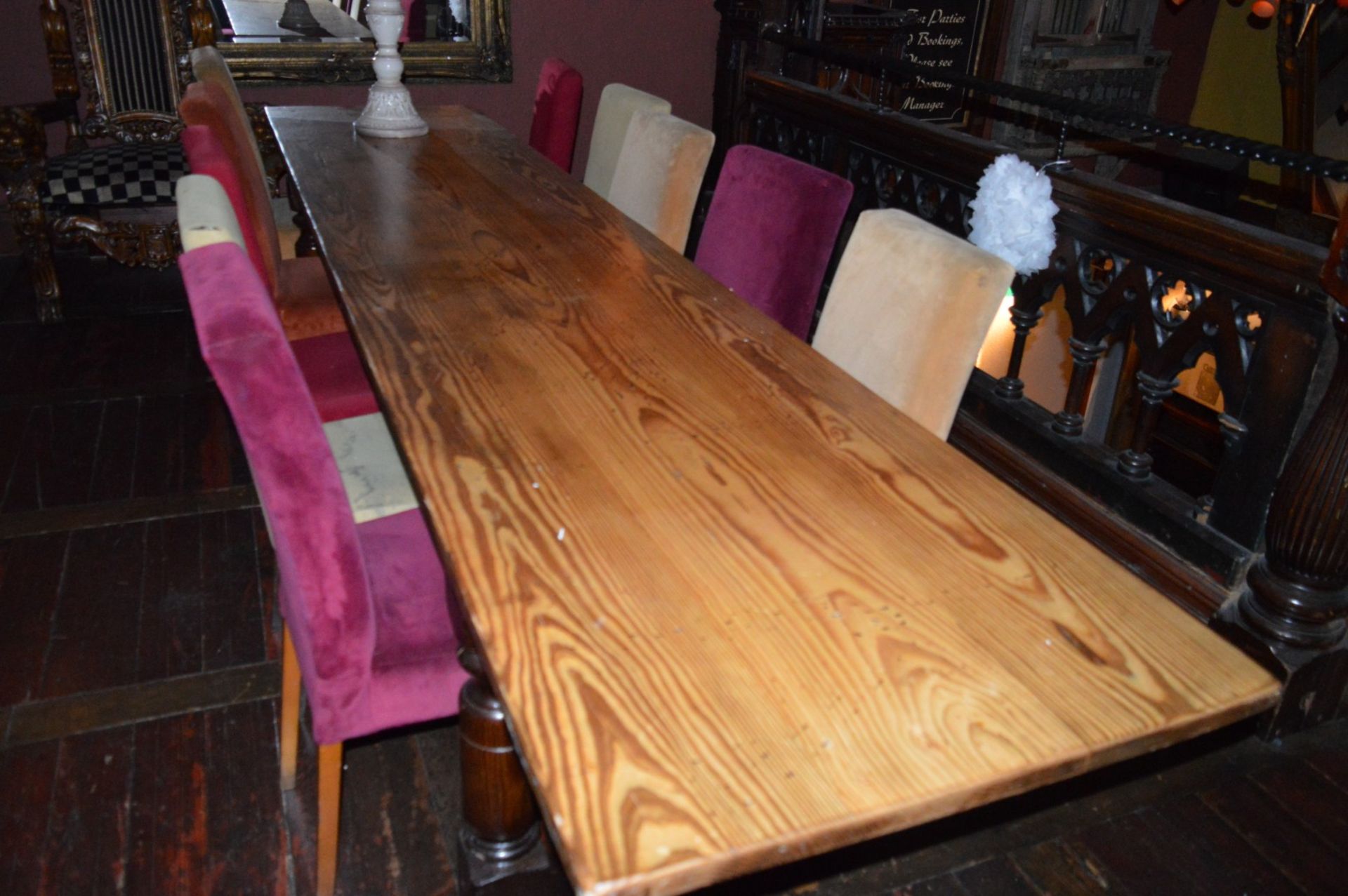 1 x Impressive Antique and Very Long Refectory Table - Features a single piece top which is full - Image 3 of 18
