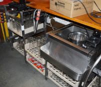 1 x Stainless Steel Workstation For Behind Bars - 8 Pint Pot Tray Capacity and an Ice Well - Pot
