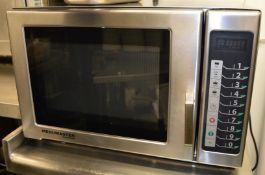 1 x Menumaster Stainless Steel 1800w Commercial Microwave Oven - Model RFS518TS - 240v - H37 x W55 x