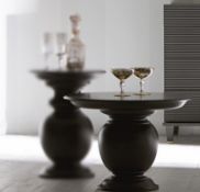 1 x ANGELO CAPPELLINI Opera Contemporary "Pelleas" Lamp Table - Features A Black Crackle Finish -