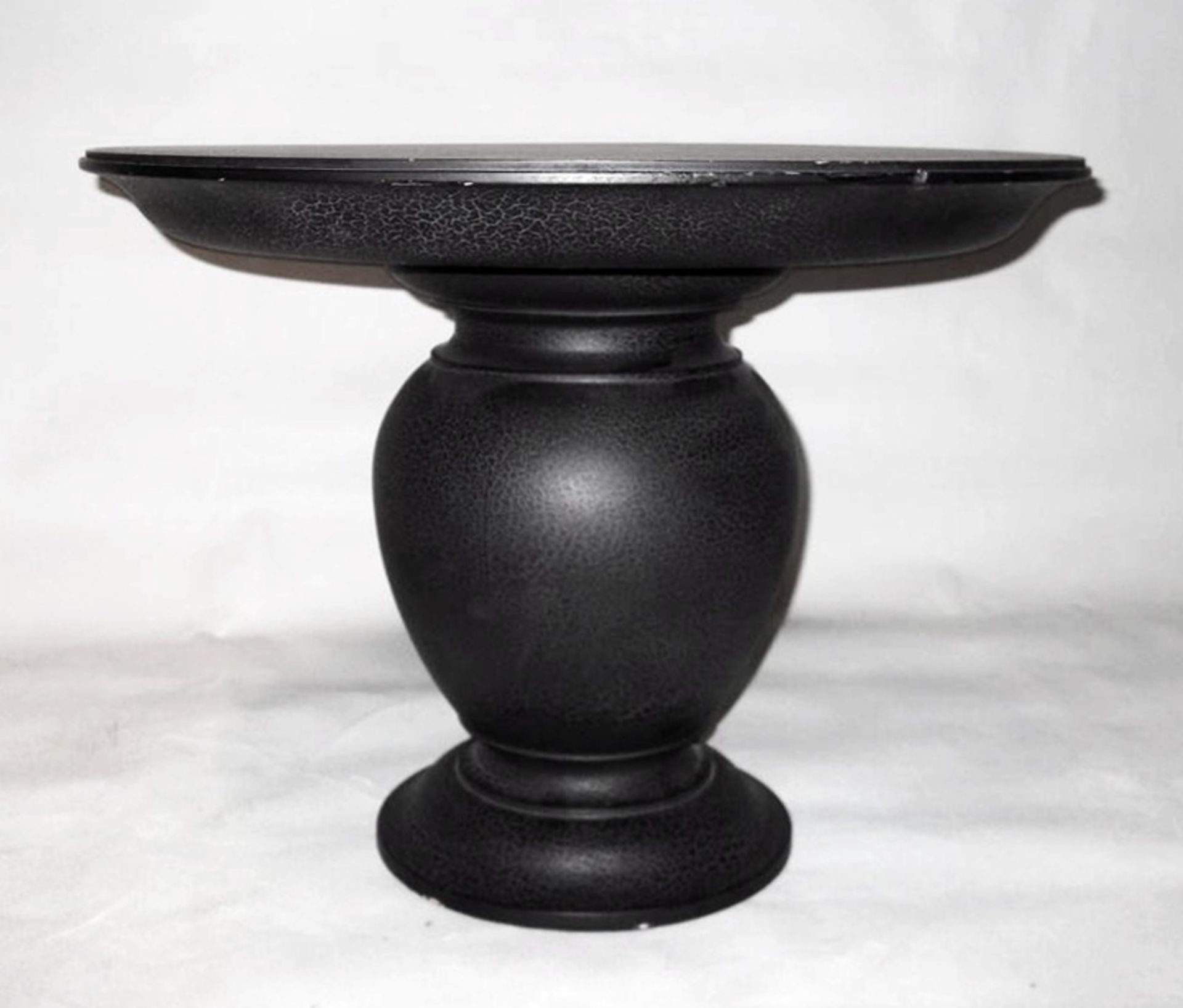 1 x ANGELO CAPPELLINI Opera Contemporary "Pelleas" Lamp Table - Features A Black Crackle Finish - - Image 2 of 5