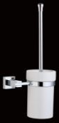 1 x Vogue Series 4 Bathroom WC Toilet Brush and Holder - High Quality Accessory Finished in Chrome -
