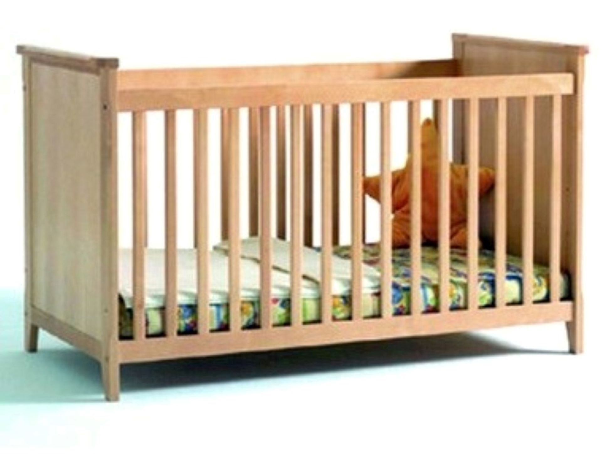 1 x Vienna Solid Wood Nursery Furniture Set - Birch - Includes Baby Changing Unit & Cot Brand - Image 4 of 4