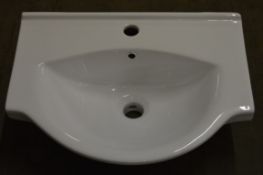 1 x Vogue Bathrooms LUNA Semi Recessed Bathroom Sink Basins - High Quality Ceramic Sink Basin -