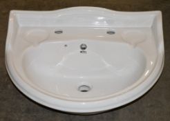 10 x Vogue Bathrooms DAVENPORT Two Tap Hole SINK BASINS - Basins Only - Pedestals Not Included -