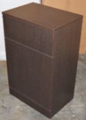 1 x Venizia BTW Toilet Pan Unit in Wenge With Concealed Cistern - 500mm Width - Includes Push Button